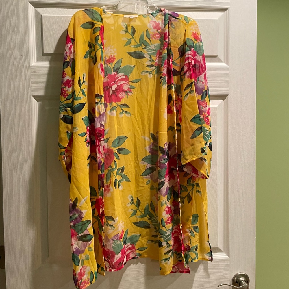 Yellow floral kimono